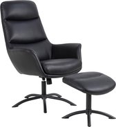 Smuk Relaxfauteuil met Voetenbank Kahlo Zwart