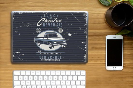 Sticker pour ordinateur portable - 12,3 pouces - Voiture - Vintage - Dessin