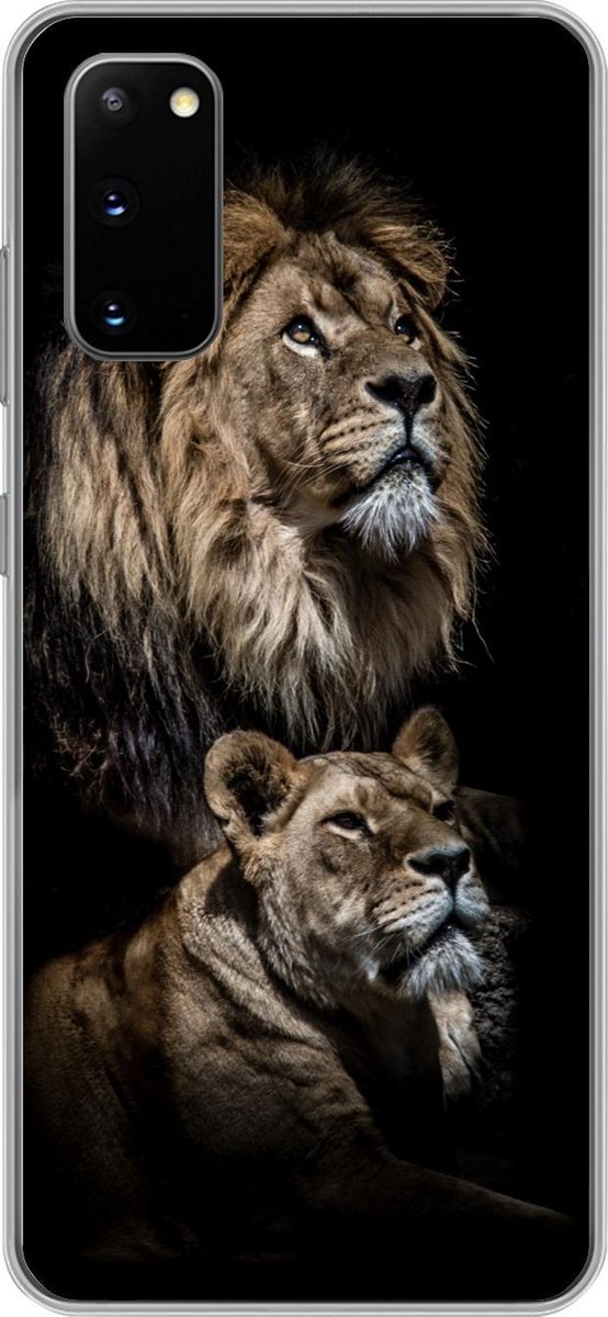 Telefoonhoesje Geschikt voor Samsung Galaxy S20 hoesje - Leeuw - Leeuwin - Portret - Siliconen Telefoonhoesje Telefoonhoesje