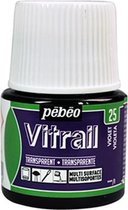 Glasverf - Transparan Glanzend - Pebeo Vitrail Transparant - 25 violet - 45 ml