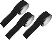 3x stuks anti-slip tape/ strip/ sticker zwart op rol - 50 mm x 5 meter - Anti-slip tape/rand - Anti uitglijstrips