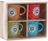 Mok DKD Home Decor Free Coffee Multicolour Keramiek (140 ml) (5 pcs)