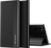 Voor Samsung Galaxy A51 5G Side gegalvaniseerde magnetische ultradunne horizontale flip lederen tas met houder (zwart)
