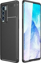 Voor OPPO Realme GT Explorer Master Koolstofvezeltextuur Schokbestendig TPU-hoesje (zwart)