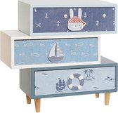 Doos-Juwelenkistje DKD Home Decor Navy