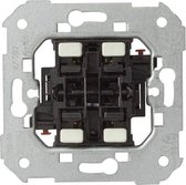 Dubbele geschakelde schakelaar Simon 75397 Aluminium PC