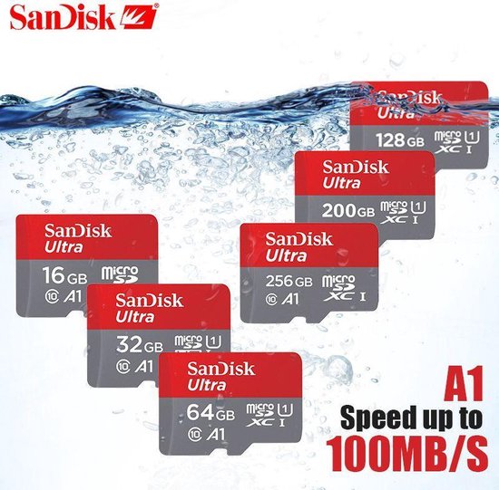 SanDisk Ultra Micro SDXC 128GB - UHS1 & A1 - met adapter - SanDisk