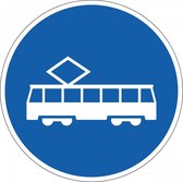 Rijstrook trams sticker, F15 50 mm - 10 stuks per kaart