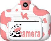 Multifunctionele melkkoe WiFi-printcamera met 2,4 inch scherm voor kinderen (roze)