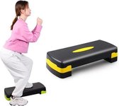 Fitnesspedaal Ritmepedaal Verstelbaar Sport Yoga Fitness Aerobicspedaal, Afmeting: 78 x 30 x 10 cm (zwart + geel)