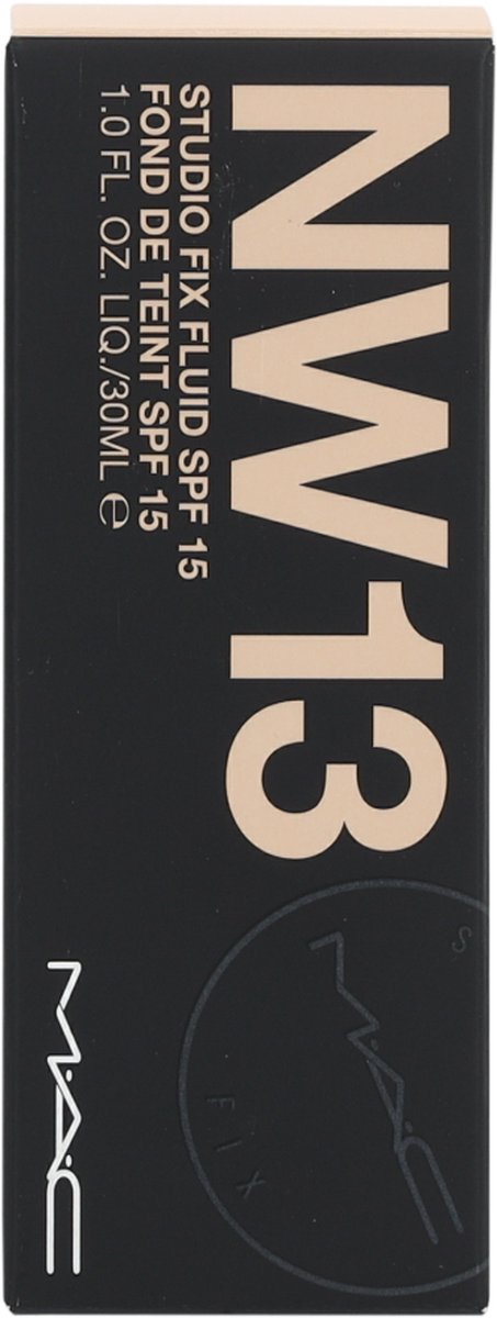MAC Studio Fix Fluid SPF15 - Fond De Teint NW13 - 15 Ml - Couvrance Longue Tenue - EBUA