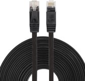By Qubix internetkabel - 10 meter - cat 6 - Ultra dunne Flat Ethernet kabel - Netwerkkabel (1000Mbps) - Zwart - UTP kabel - RJ45 - UTP kabel