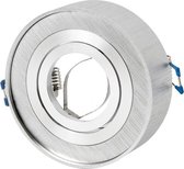 LED line Inbouwspot Hoog - Rond - Kantelbaar - Geborsteld Aluminium - MR16 Fitting - Ø 85 mm