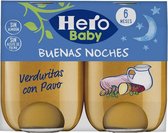 Babyvoeding Hero Buenas Noches Pavo Verduras (2 x 190 gr)