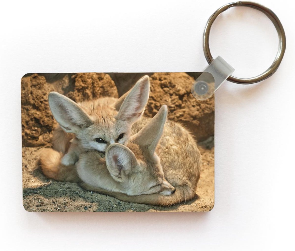 Porte-clés Queue De Renard En Fausse Fourrure - 40 Cm, Marron - Mousqueton - Pour Sac, Téléphone, Cosplay, Cadeau