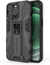 Supersonic PC + TPU schokbestendige beschermhoes met houder voor iPhone 13 Pro (zwart)