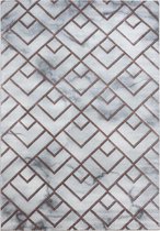 Modern laagpolig vloerkleed Naxos - brons 3813 - 120x170 cm