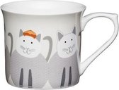 Set van 4 - Mok katten - Porselein, Fine Bone China - 300ml - KitchenCraft