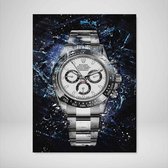 DEVICI Motiverende Wanddecoratie - Muurdecoratie - Rolex Sky-dweller Galaxy - Canvas Wall Art Ingelijste Wanddecoratie Kantoor Ingelijste Kunstposters & Kunstprints