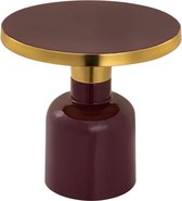 Sunfield bijzettafel rond | ø 45 | Hoogte 45 cm | Decoratieve tafel | Hippe Glam tafel metaal | Bruin Goud