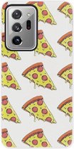 ADEL Siliconen Back Cover Softcase Hoesje Geschikt voor Samsung Galaxy Note 20 Ultra - Junkfood Pizza