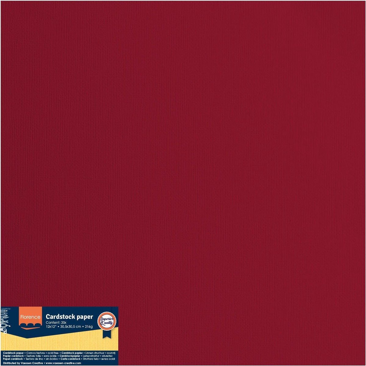 Florence • Cardstock Paper Texture 30,5x30,5cm Cassis