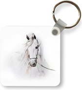 Sleutelhanger - Uitdeelcadeautjes - Paard - Waterverf - Halster - Plastic - Sinterklaas cadeautjes - Uitdeelcadeautjes voor kinderen - Schoencadeautjes - Kleine cadeautjes