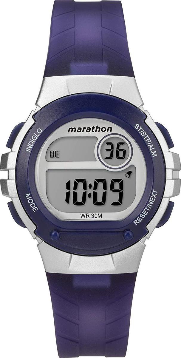 Timex TW5M32100 Horloge - Kunststof - Blauw - Ø 34 mm