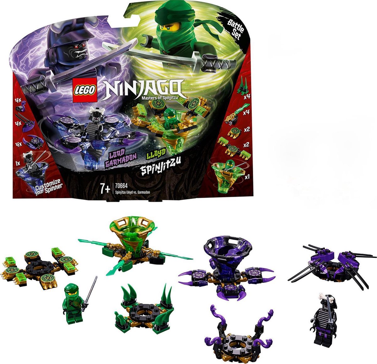 LEGO NINJAGO Spinjitzu Lloyd vs. Garmadon - Ninja speelgoed