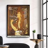 Alphonse Mucha Vintage Illustratie Print Poster Wall Art Kunst Canvas Printing Op Papier Living Decoratie 30x40cm Multi-color