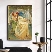 Alphonse Mucha Vintage Illustratie Print Poster Wall Art Kunst Canvas Printing Op Papier Living Decoratie 30x45cm Multi-color