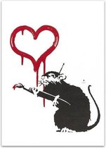 Banksy Graffiti Print Poster Wall Art Kunst Canvas Printing Op Papier Living Decoratie 15X20cm Multi-color