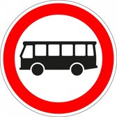 Geslotenverklaring autobussen bord - kunststof - C7a 150 mm