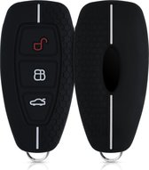 kwmobile autosleutel hoesje voor Ford 3-knops autosleutel Keyless Go - Autosleutel behuizing in zwart / wit