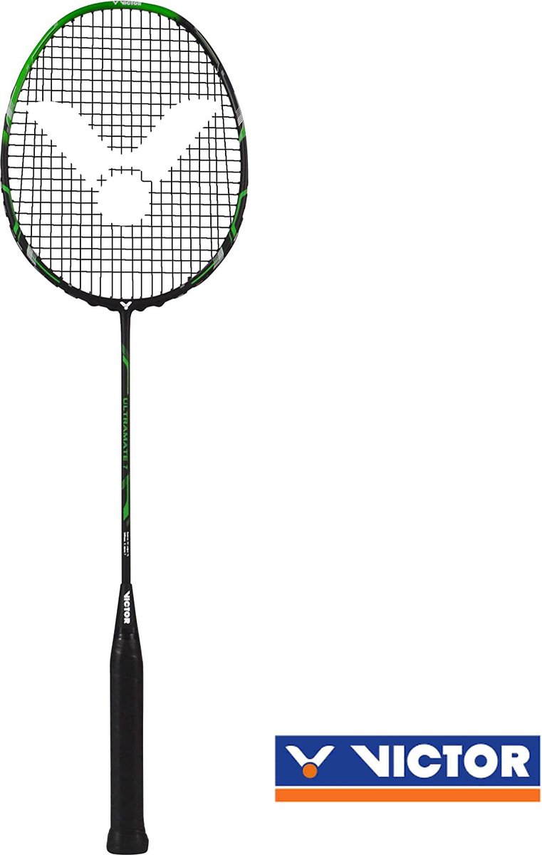 VICTOR Ultramate 7 badmintonracket - zwart/groen - controle - Victor