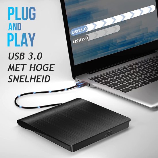 ROYAL SPACIUS® USB3. 0 Highspeed externe Lecteur CD / DVD et Brander avec  coffret de... | bol.com