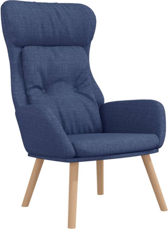 vidaXL Relaxstoel stof blauw