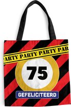 Sac Bandoulière - Sac Plage - Shopper Anniversaire - 75 Ans Anniversaire - Fête - 40x40 cm - Sac Coton