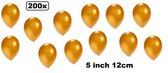 200x Mini ballon métallique or 5 pouces (12cm) avec pompe à ballon - Festival à thème party anniversaire mariage
