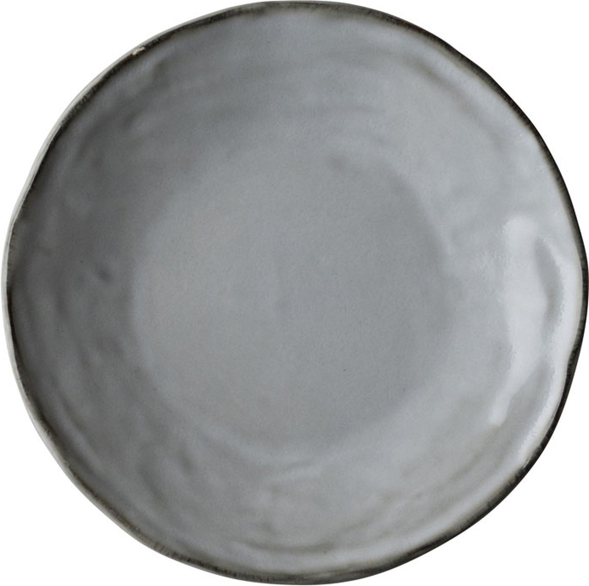 Dutch Rose Organic Borden - Ø 17cm - Stoneware Handgemaakt - Licht Grijs