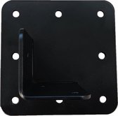 B-Play Muursteun RVS voor vierkante palen van 70 tot 110 mm Zwart