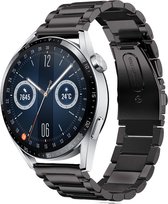 Strap-it Titanium smartwatch bandje - geschikt voor Huawei Watch GT / GT 2 / GT 3 / GT 3 Pro 46mm / GT 2 Pro / GT Runner / Watch 3 - Pro - zwart