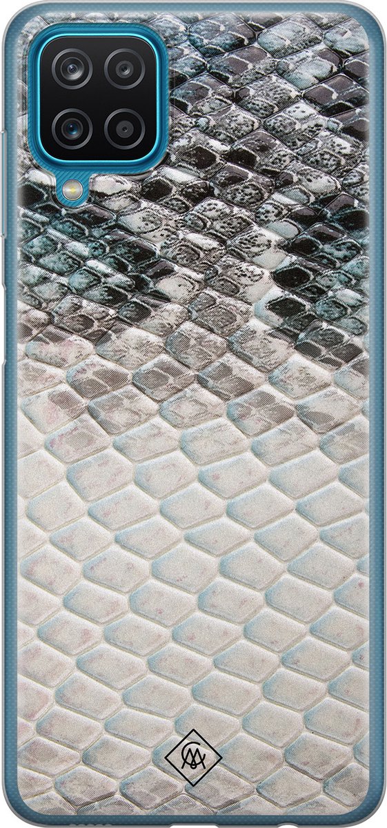 Casimoda® hoesje - Geschikt voor Samsung A12 - Oh My Snake - Backcover - Siliconen/TPU - Blauw