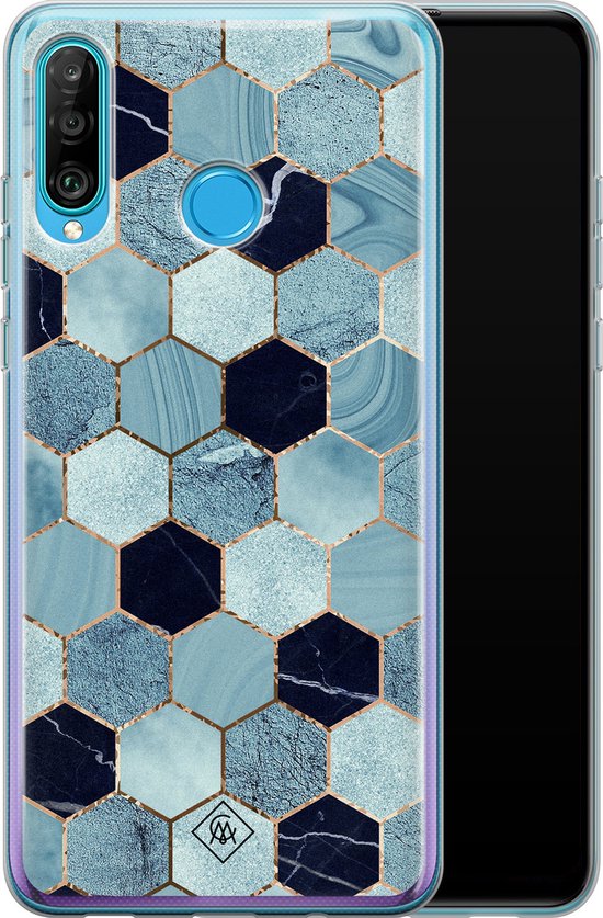 Coque Huawei P30 Lite - Cubes Blue
