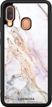 Casimoda® hoesje - Geschikt voor Samsung Galaxy A40 - Parelmoer Marmer - Zwart TPU Backcover - Marmer - Multi
