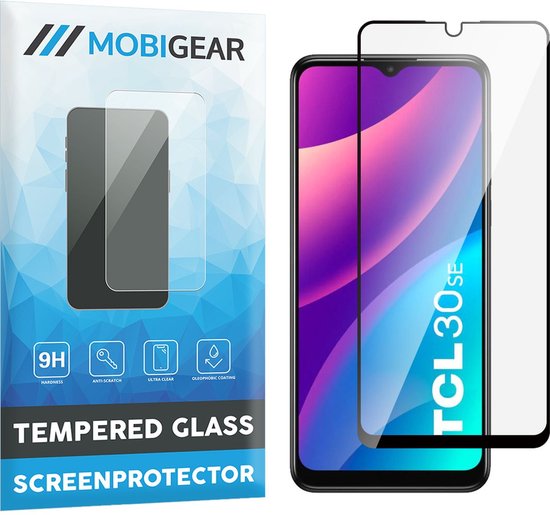 Mobigear - Screenprotector geschikt voor TCL 30 Glazen | Mobigear Premium Screenprotector - Case Friendly - Zwart