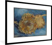 Fotolijst incl. Poster - Zonnebloemen - Vincent van Gogh - 80x60 cm - Posterlijst