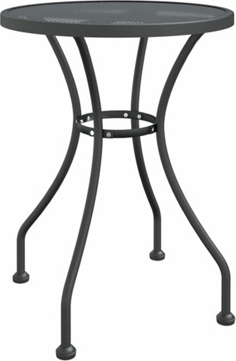 vidaXL-Tuintafel-Ø60x72-cm-metaalgaas-antracietkleurig