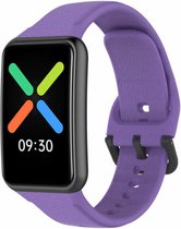 Siliconen Smartwatch bandje - Geschikt voor Oppo Watch Free siliconen bandje - paars - Strap-it Horlogeband / Polsband / Armband - Watch Free