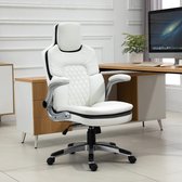 Vinsetto Chaise de bureau chaise de bureau accoudoirs rabattables Fonction d'inclinaison réglable en hauteur PU 921-295